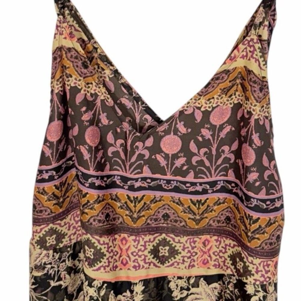 Free People Wide Leg Jumpsuit Brown Multicolor - Picture 5 of 13